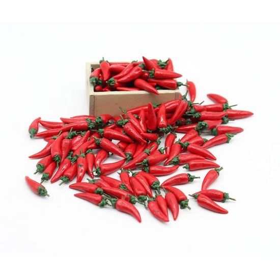 MUSISALY Mini Piments Artificiels Réalistes Rouges 36 Pièces En Mousse Légère Simulation De Chili Décoration Intérieure Restaurant Maison