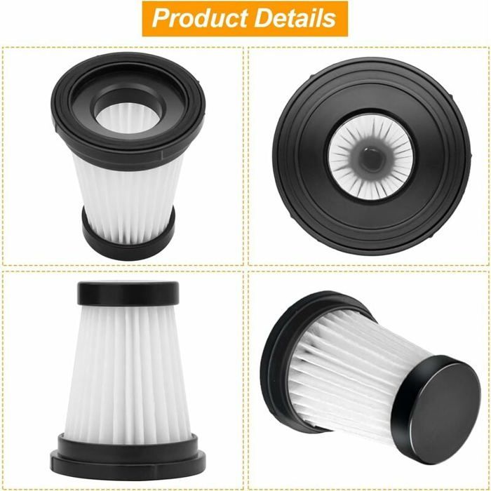Lot De 3 Filtres Lavables Pour Aspirateur Main Genius Invictus DC - Réutilisables, Améliore La Qualité De L'Air