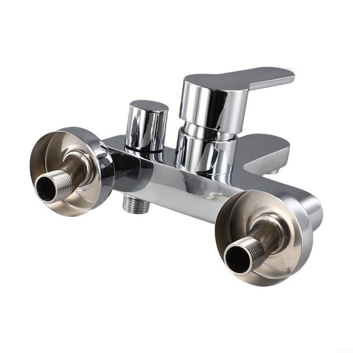 Robinet De Salle De Bain En Cascade Acier Inoxydable - Mitigeur Lavabo Chaud/Froid - Finition Brossée