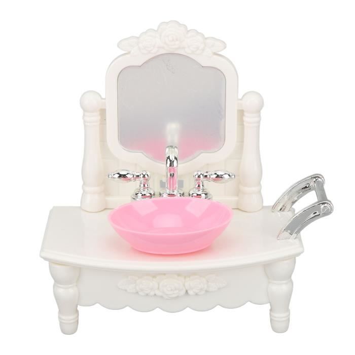 Ensemble de Salle de Bain Maison de Poupée, 1/24 Miniature Baignoire Maison de Poupée Ensemble de Salle de Bain Améliorez Votre Expérience