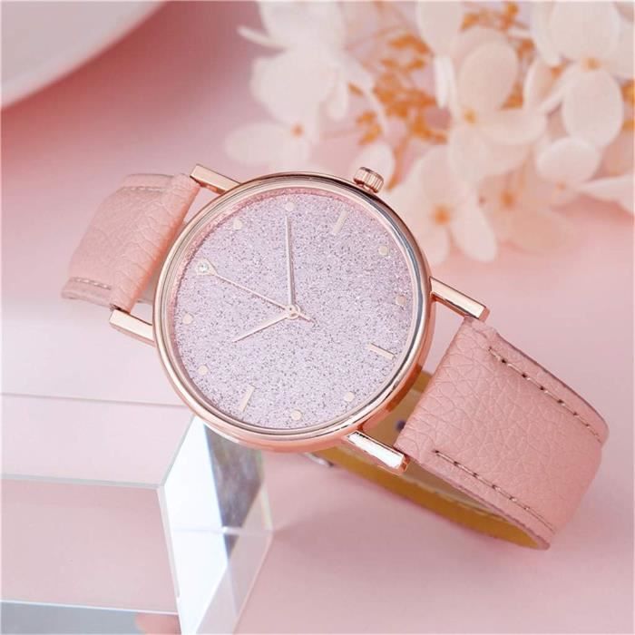 Montre Femme Fashion La Mode Vintage Bracelet Acier Inoxydable Analogique Cadeaux Pas Cher Cristal De Luxe Cadran Rond toil H623
