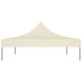 2450NEU- Toit de tente de réception,Toile de rechange pour pavillon tonnelle tente imperméable 4x3 m Crème 270 g-m²-3