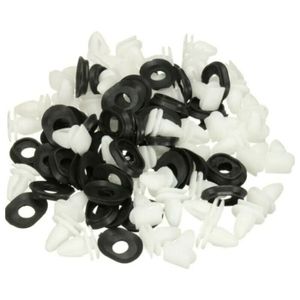Clips De Voiture Blancs - 40 Pièces Avec Rondelles, Plastique, Universels