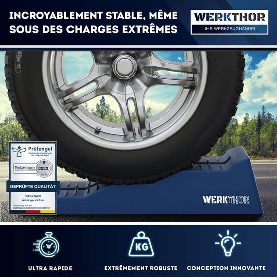Camping Car Accessoires Exmate Lot De 2 Cales De Nivellement Pour Camping- car, Avec Cales De Roue, Pour Remorque De Voyage, Nivellement Facile Et Continu Cale Camping Car