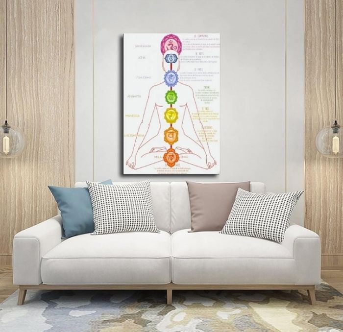 Poster XXL Galaxie Méditation Chakra Yoga - Tenture Murale En Tissu, Neuf