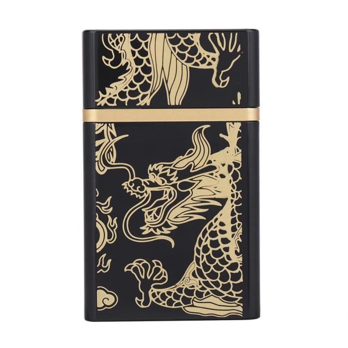 Bote  cigarettes portable avec briquet lectrique rechargeable Super Mini  USB (Golden Dragon) - - Cdiscount Au quotidien