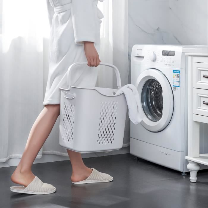 Panier à Linge Mobile, Chariot Linge Sale, Corbeille Avec 4 Sacs Amovibles, Pour Buanderie Chambre Salle De Bain 4 X 35 L Beige Sable 95959443