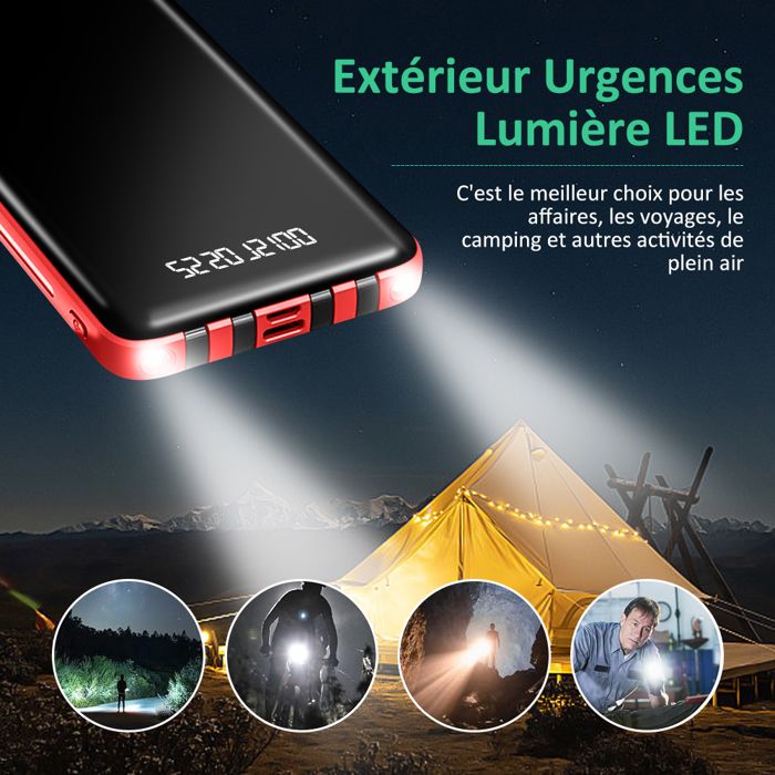 Batterie externe 20000mAh Portable charge paupérin... – Grandado