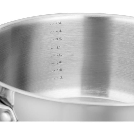 Marmite Inox 98 Litres Avec Couvercle – Pour Cuisine Pro Ou Maison, Compatible Induction Et Gaz