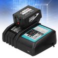 FAE -Chargeur rapide de batterie au Lithium 3A LCD USB pour Makita DC18RC + 2 pièces 18V 5.0Ah Batteries 100-240V (prise ue)-0