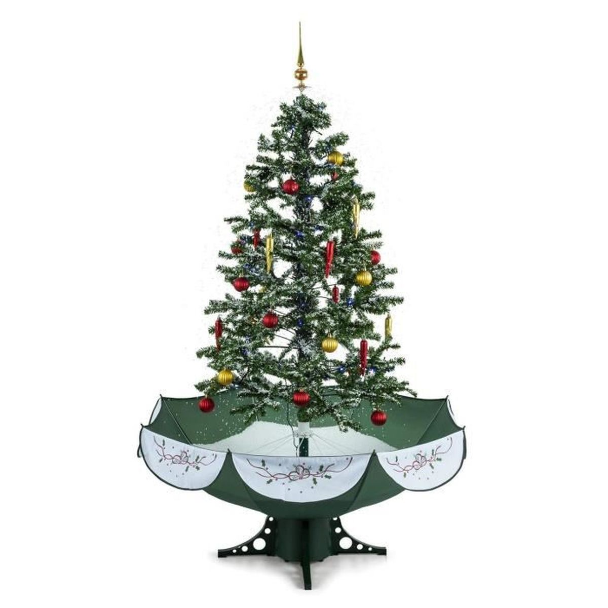 Romote Arbre en Peluche Jupe Joyeux No/ël Pur d/écoration de Vacances Blanc Sapin de No/ël d/écor/é de diam/ètre 60 cm