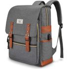 FREEBIZ Sac à Dos Ordinateur Portable PC Imperméable Laptop Backpack Daypack en Tissu avec Pris USB Gris 15.6pouces