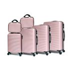 CELIMS FRANCE Set de Valises - CELIMS - 6 Pièces - ABS - Rose Gold - 4 Roues Pivotantes 360°