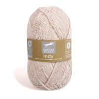 Laines Cheval Blanc - INDY fil à tricoter à base de coton 50g - Fil recyclé fabriqué en France