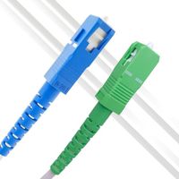 Elfcam® - Câble-Rallonge Fibre Optique { Freebox } - Jarretière Simplex Monomode SC-APC à SC-UPC - Blindage et Connecteur Renfo(15)