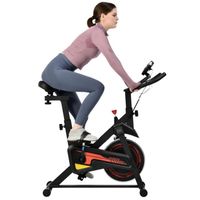 Vélo d'appartement Vélo de fitness Hauteur Résistance réglable Charge 120 kg avec Écran LCD pour Intérieur 