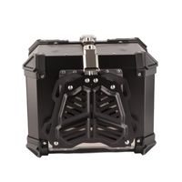 minifinker Top Case Valise universelle noire en aluminium pour moto Adventure, 45l, boîte arrière, bagages auto coffre