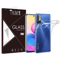 Tikawi Coque Transparente Xiaomi Redmi Note 10 5G (6,5") + Verre trempé [Gel Souple] [Haute Protection] [Anti-Rayure] [Fine]