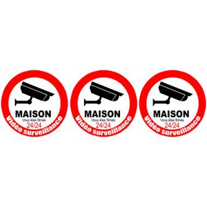 Alarme propriété protégée vidéo surveillance lot de 8 logo 658