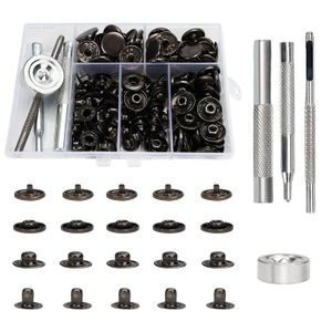 20 Sets D’attaches Pour Boutons Pression - Métal Tournant, Acier Inoxydable, Couleur Argent, Neuf