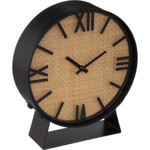 Horloge de table moto noire et argentée 19 cm BERNO
