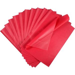 PAPIER CADEAU 100 Feuilles Papier De Soie Rouge, 50×35Cm Papier D'Emballage Cadeau Pour Artisanat Et Emballage Cadeau Décoratif[S1084]