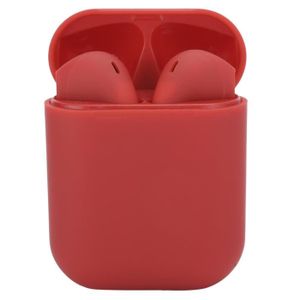 OREILLETTE BLUETOOTH Fdit Écouteur Bluetooth 5.0 Écouteurs Sans Fil TWS Bluetooth 5.0 Casque de Contrôle Tactile avec Étui de Chargement(Rouge )