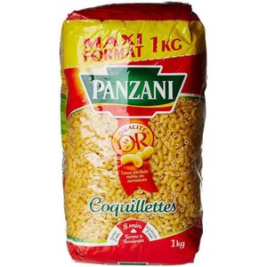 PENNE TORTI & AUTRES Panzani Pâtes Coquillettes Maxi Format 1 kg - Lot 