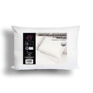 OREILLER SOLEIL D'OCRE Oreiller confort anti-acarien - Polyester - 50x70 cm - Blanc