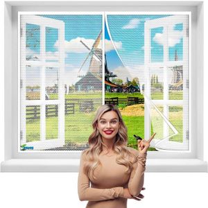 MOUSTIQUAIRE OUVERTURE Fenêtre Moustiquaire Magnétique, 120 x 110 cm Ride