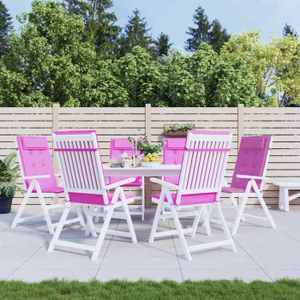 Coussin De Chaise Et Dossier Avec Attaches - 45 X 90 Cm, Rembourrage Coton PP, Pour Chaise De Jardin, Terrasse, Salle à Manger