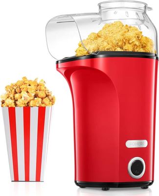 Machine à Popcorn HOUSNAT 5.5L - 800W - Plateau Anti-adhésif Détachable - Rapide Et Silencieuse
