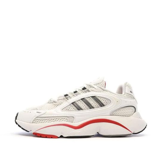 Baskets Blanches/Rouges Homme Adidas Ozmillen Blanc - Cdiscount Chaussures