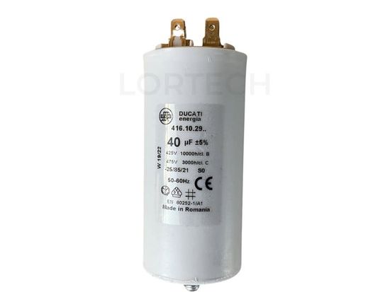 Condensateur Moteur Permanent 40µF 450V – Pour Démarrage Et Fonctionnement De Moteurs électriques