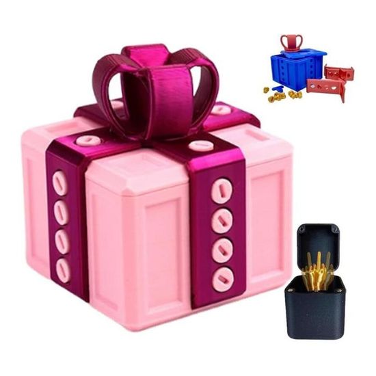 Boîte Cadeau Surprise Doigt D'honneur - 2 Pièces - Mécanisme Pop-up - Couvercle Magnétique - Idée Gag Cadeau Humour Noir Doré