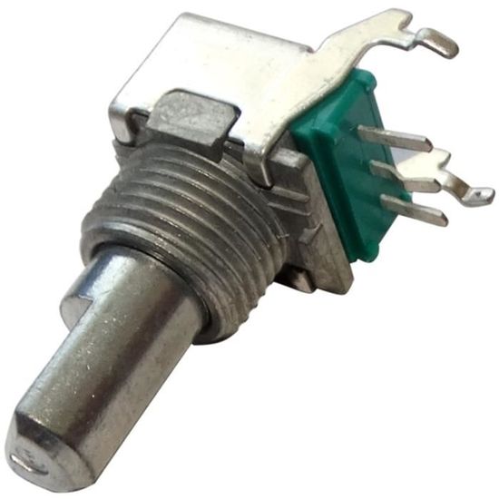 Potentiomètre rotatif avec interrupteur 500kΩ axe en D 20.5x17.2x17mm