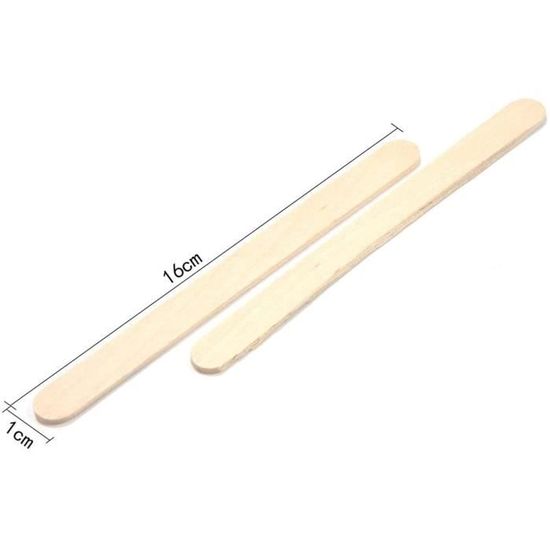 100 Bâtonnets En Bois 4,5 Pouces - Bricolage, Artisanat, Glaces Maison - Orange, Lisse, Non Traité