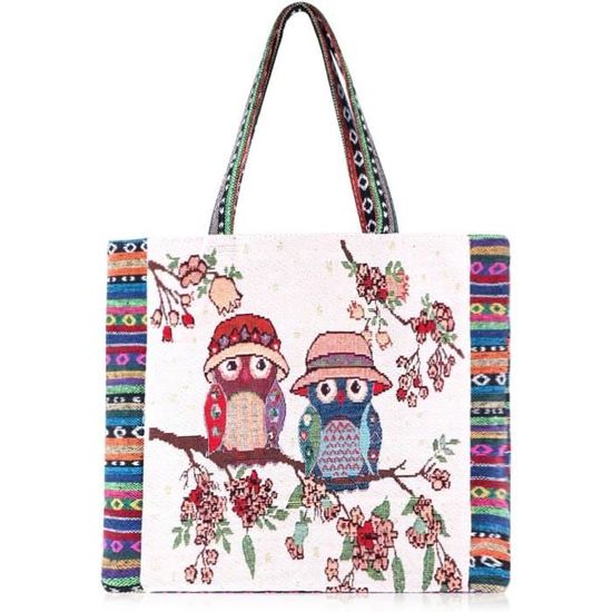 Tote Bag Fermeture Eclair Sac Cabas Fourre-tout De Capacité À