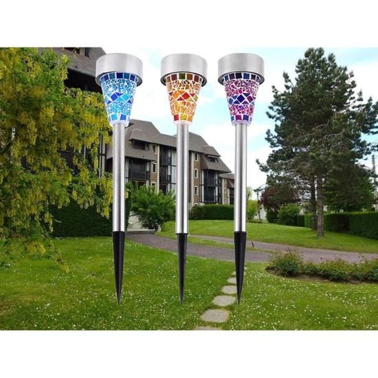 BRIGHTAKE Lot De 2 Lampes Solaires LED, Éclairage Doux Pour Escalier