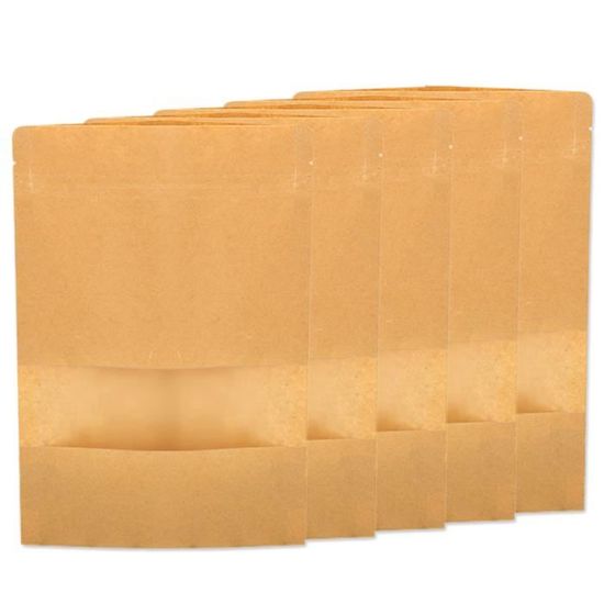 Sacs En Kraft Zip Réutilisables – Fenêtre Transparente – Lot De 100 – Lock & Lock