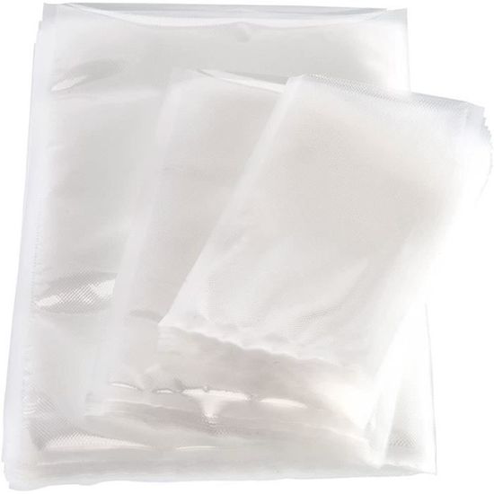 Lixiin 100 Sacs Sous Vide Alimentaire 20x30 Cm – Compatibles Toutes Machines Sous Vide – Conservation Fraîcheur Prolongée Viande, Légumes, Fruits