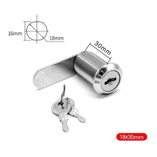 Serrure D'armoire à Levier 30 Mm - Universelle Pour Meubles, Boîte Aux Lettres Et Caissons