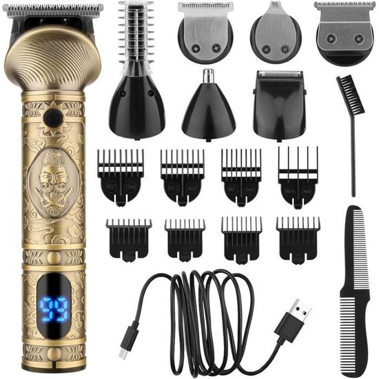 Tondeuse 6 En 1 Pour Barbe Et Cheveux - Précision Professionnelle - Rechargeable USB