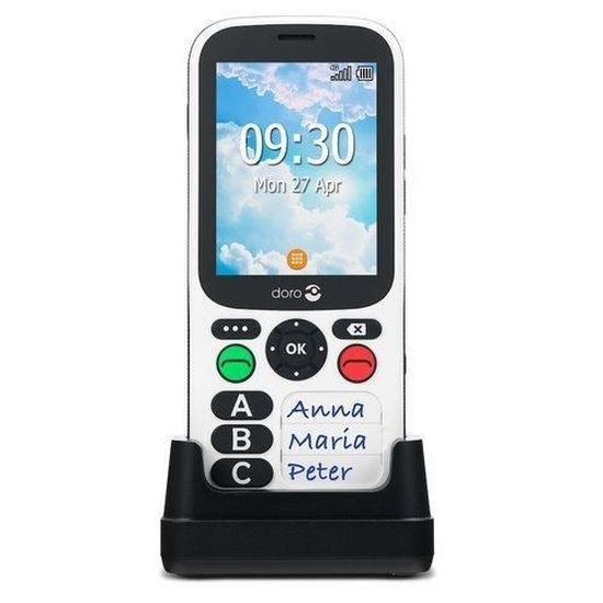 DORO 780X - Téléphone mobile - Double SIM - 4G LTE - 4 Go - MicroSD slot - 320 x 240 pixels - RAM 512 Mo