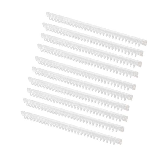 Lot De 10 Barres De Reliure A4 - Capacité 120 Feuilles, 15 Mm De Large, Noir - Pour Rapports Et Présentations