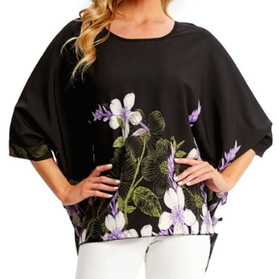 Blouse en mousseline avec manches chauve-souris - Blanc - FEMME | H&M BE