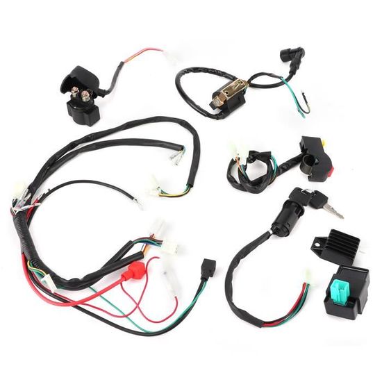 Kit Relais Commutateur LED Pour Moto - 3 Modes D'Éclairage - Phares Additionnels - Compatible 12V - Protection Fusible