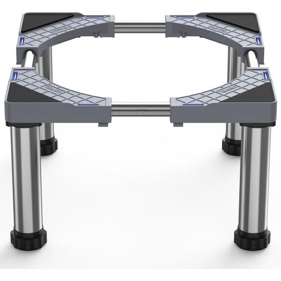 Base Réglable Pour Réfrigérateur Et Lave-vaisselle DEWEL | Hauteur 33-36 Cm | Charge 200 Kg | Pieds Anti-vibration | Gris