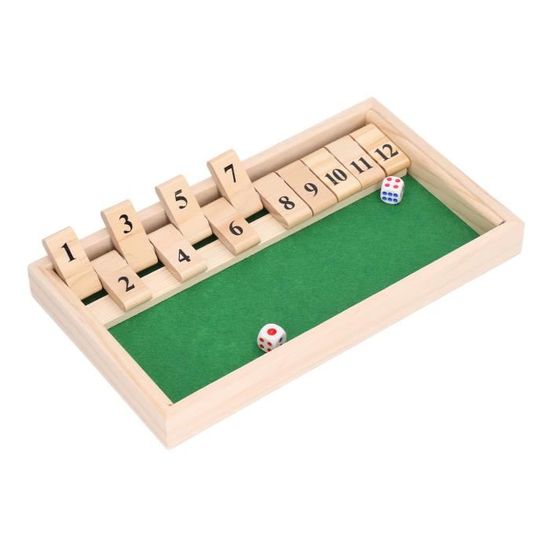 Plateau à Dés En Bois Avec 6 Dés – Jeu De Société Classique, Bords Arrondis, Anti-chute, Cadeau Idéal