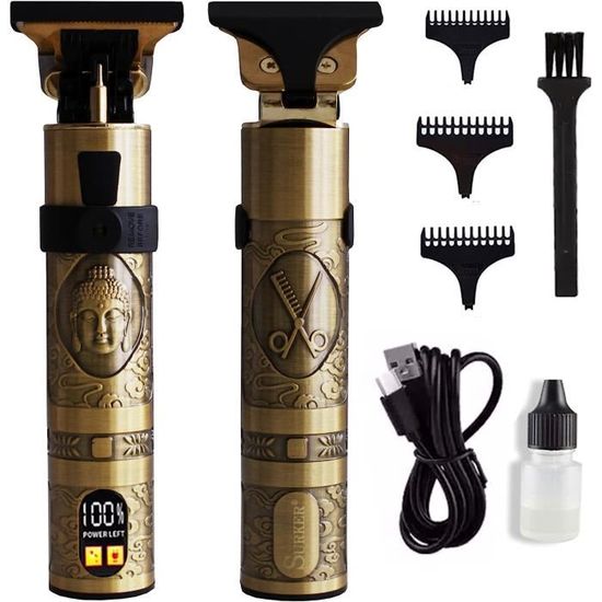 Machine À Raser Bouddha Gold Homme Rechargeable Usb Surker,Tondeuse À ...